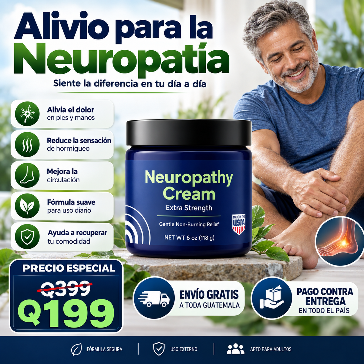 Neuropathy Cream™  Crema de Alivio y Bienestar para Pies y Manos i